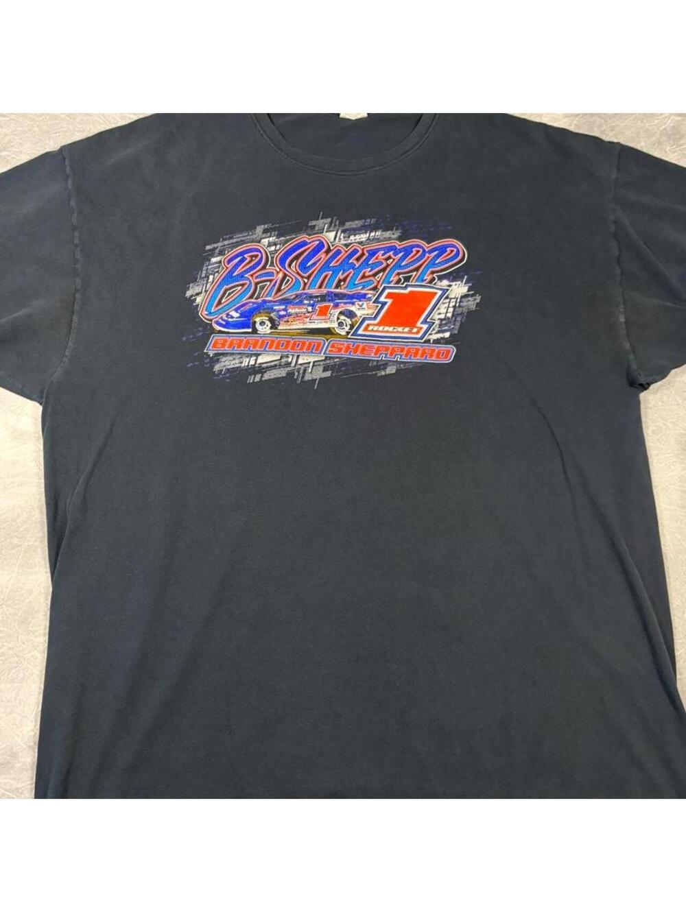 Brandon Sheppard B-Shepp Number 1 Rocket Racing Dirt Late Model T Shirt 2XL